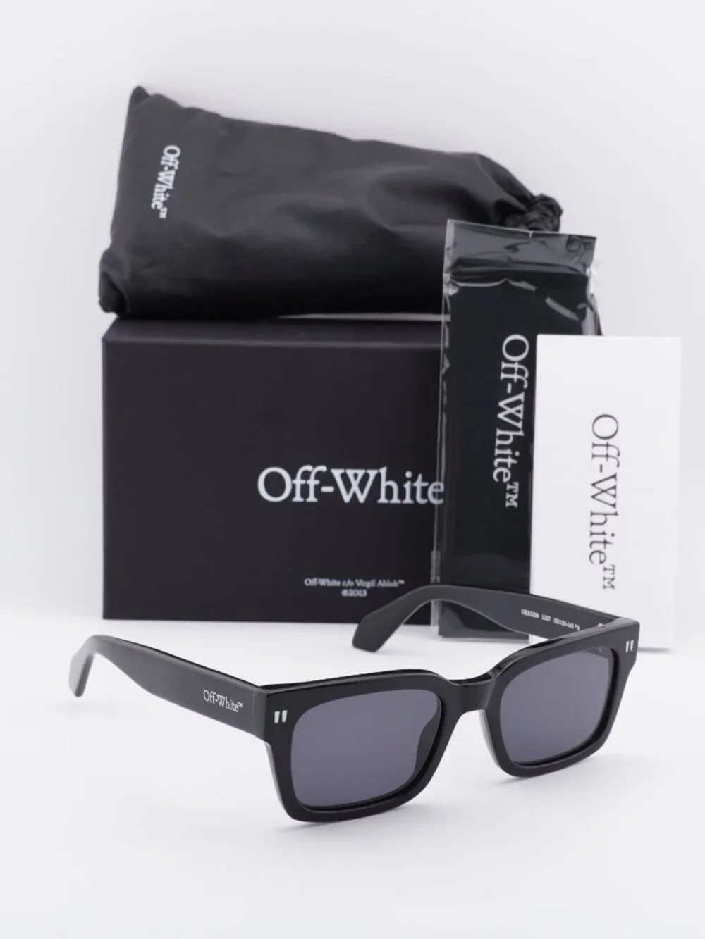 Off-White OERI108 MIDLAND 1007 Square Sunglasses – Black / Grey